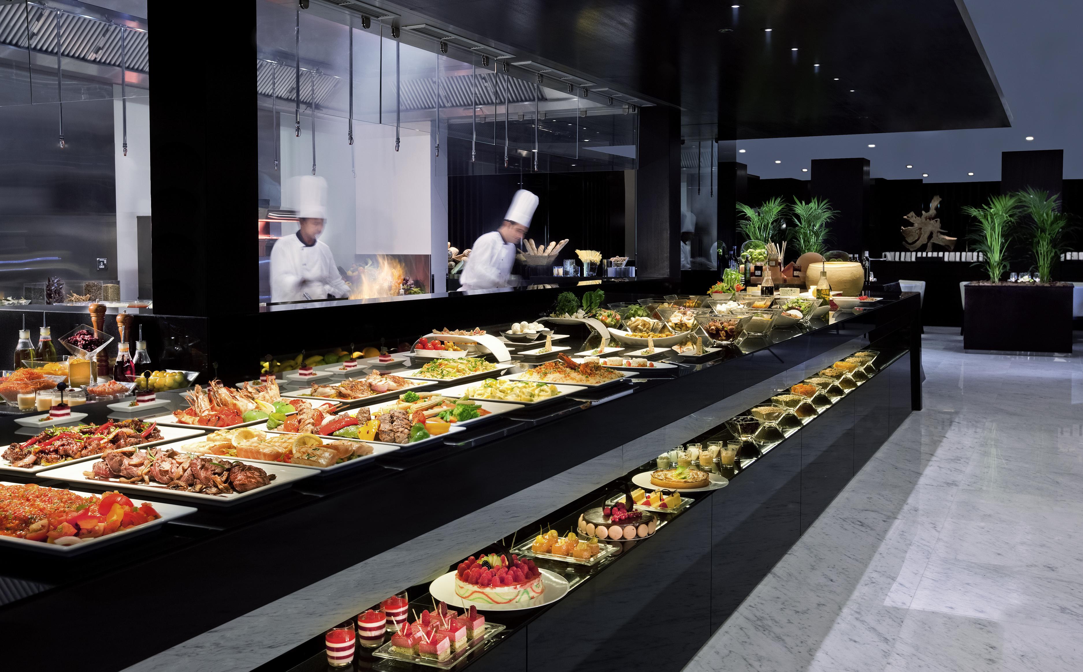 Pullman Dubai Creek City Centre Residences Exterior photo A buffet at a hotel